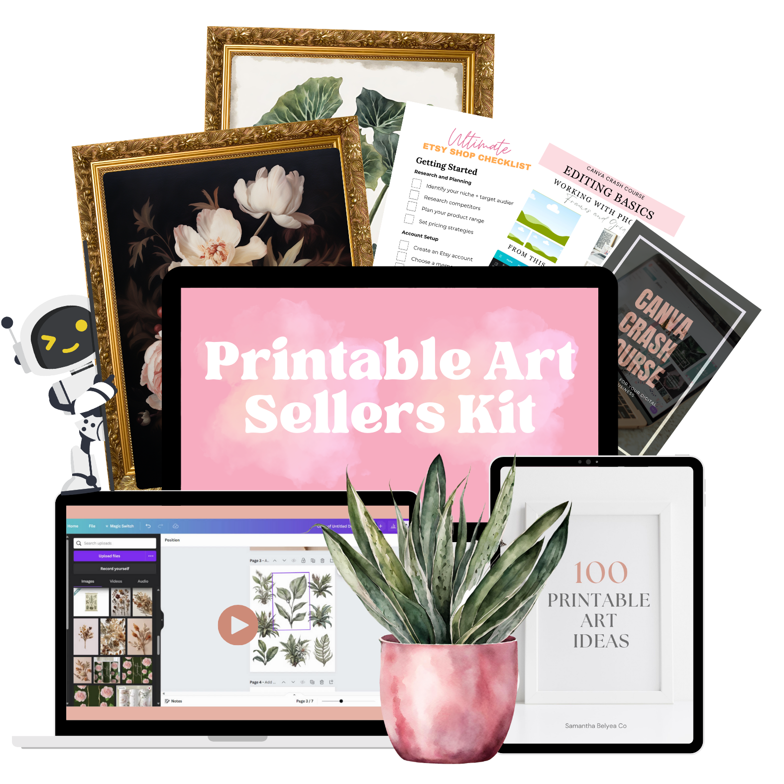 sell printable art on etsy to make passive income from home